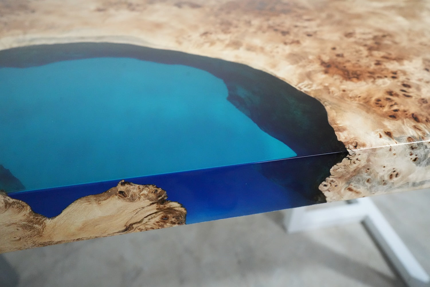 Poplar Hexagonal Ocean Resin Table