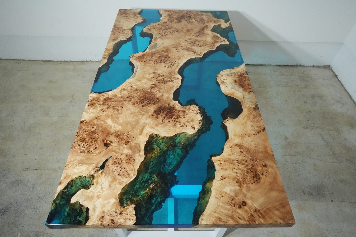 Poplar Hexagonal Ocean Resin Table