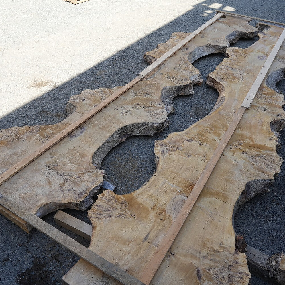ポプラ一枚板 レジンテーブル