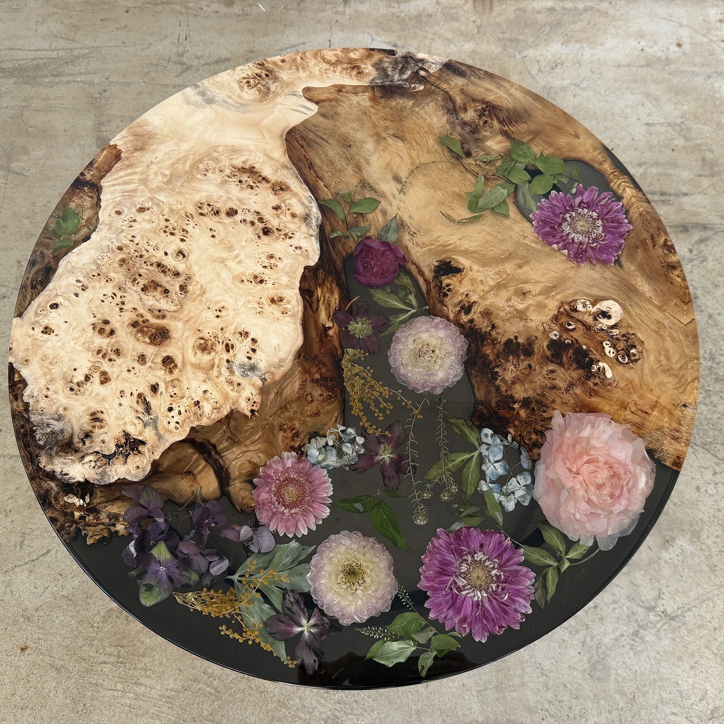 Poplar Hexagonal Ocean Resin Table