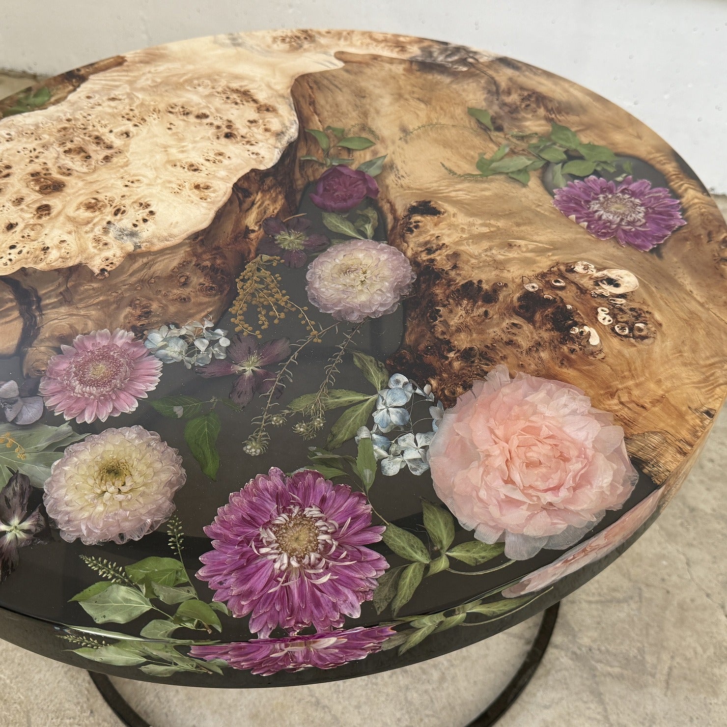 Poplar Hexagonal Ocean Resin Table