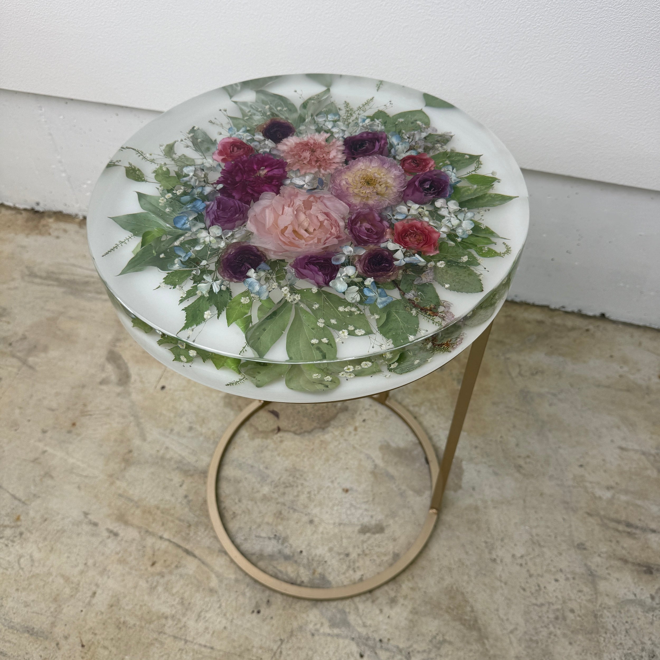 Poplar Hexagonal Ocean Resin Table